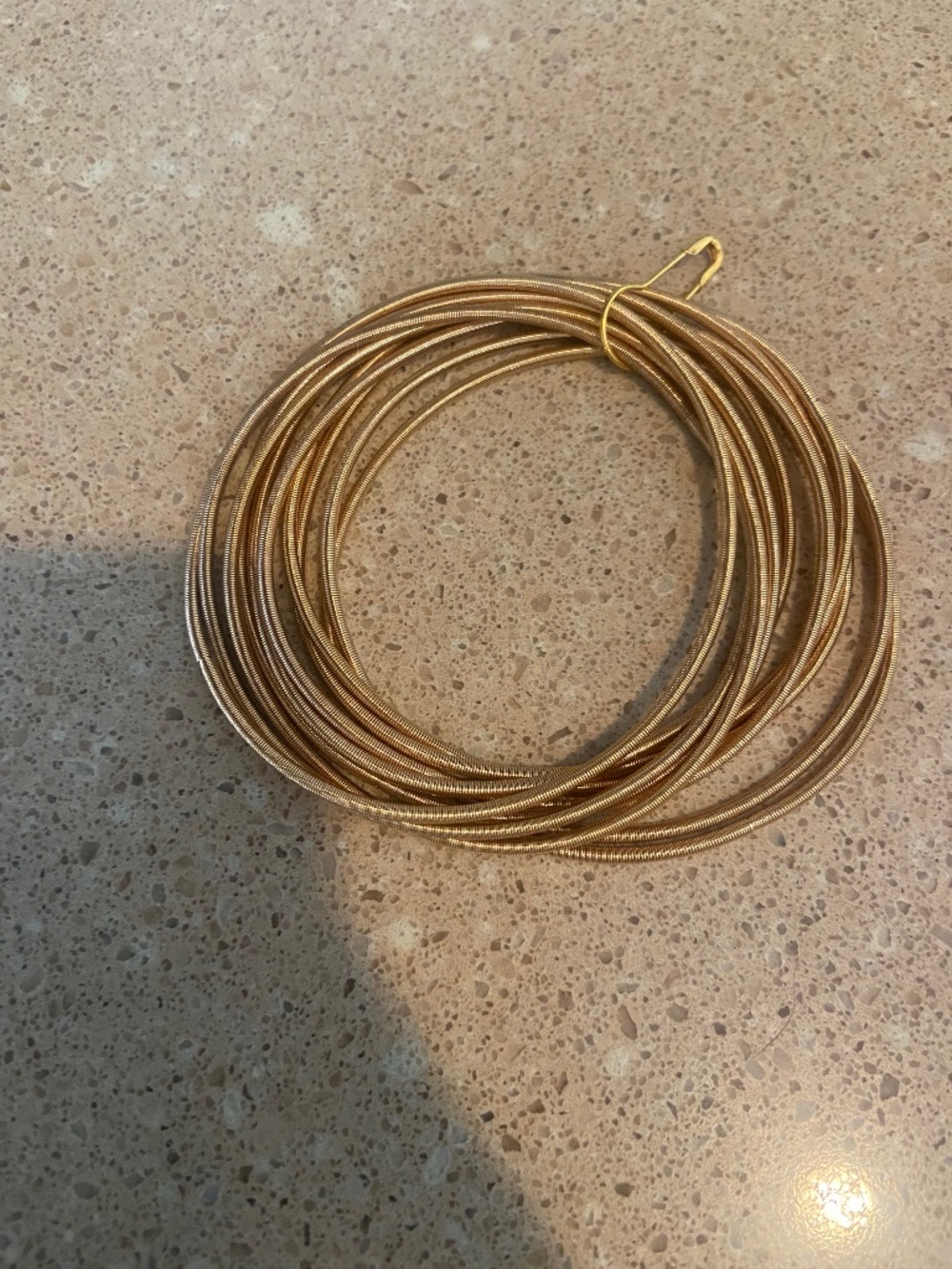 Costume jewelry gold tone bangle bundle bracelet